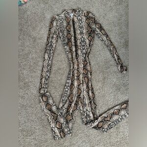 SNAKE-PRINT JUMPSUIT
